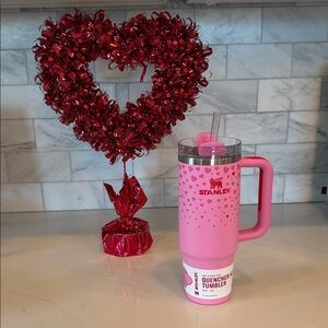 Stanley Pink Sweet Hearts Tumbler with Straw